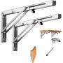 Support rabattable mural acier inoxydable 150 mm – Lot de 2 équerres pliantes résistantes, capacité 25– 30kg, support mural plia