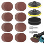 BEASAFY 80 Pièces Disques Plateau de Ponçage 125mm, Disque Poncage Grain 40/60/ 80/120/ 180/240/ 320/600, Disque Abrasif avec Fi
