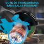 Meuleuse d'angle sans fil pour Makita 18V, Mini meuleuse d'angle sans balais 18000 tr/min 100mm Petit outil de découpe avec 4 di