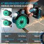 Meuleuse d'angle sans fil pour Makita 18V, Mini meuleuse d'angle sans balais 18000 tr/min 100mm Petit outil de découpe avec 4 di