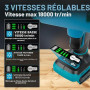Meuleuse d'angle sans fil pour Makita 18V, Mini meuleuse d'angle sans balais 18000 tr/min 100mm Petit outil de découpe avec 4 di