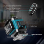 Niveau Laser Chantier Autonivelant 360° x 4, Lazer Niveaux 4D 16 Lignes Laser, Autonivellement et Mode Pulsé Extérieur, 2 x Batt
