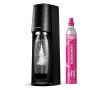 Sodastream TERRA Machine à Soda 1 Bouteille 1L + Cylindre 60L Noire | Sodastream TERRA Machine à Eau Pétillante et Soda | 1 Bout
