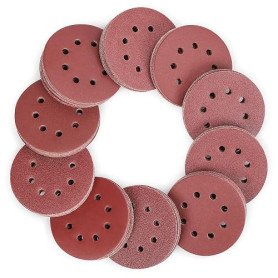WORKPRO Disques de Ponçage 125mm 150 Pièces, Disques Abrasifs avec 8 Trous | Grain 60, 80, 100, 120, 150,180, 240, 320, 400, 600