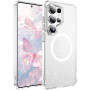 IMEIKONST Coque pour Samsung Galaxy S26 Ultra Pailletée Argenté JXSF | Compatible avec MagSafe, Étui Dos Transparent Magnétique,