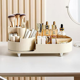 Cinnani Multifonctionnel Organisateur Maquillage, 360 Degrés Organisateur Maquillage Rotatif, Organizer Présentoir Cosmétique ro