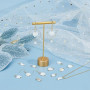 SUPERFINDINGS 40Pcs 5 Styles Charms en coquillage d'eau douce Pendentifs en forme d'étoile de lune et de coeur avec anneau de sa