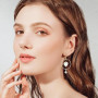 SUPERFINDINGS 40Pcs 5 Styles Charms en coquillage d'eau douce Pendentifs en forme d'étoile de lune et de coeur avec anneau de sa