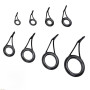 JFangZHZH Anneaux de Guide,Kit de réparation de Canne à pêche,8 Pièces Guides de Tige Durables Résistants à la Corrosion,pour Ea
