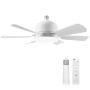 OKSANO Ventilateur de Plafond avec Lumière LED Dimmable et Télécommande, 45 cm, 3 Températures de Couleur, pour Chambre et Cuisi