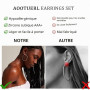 grandes boucles d'oreilles créoles en acier inoxydable, 5 Pairs Boucles d'Oreilles Femme Acier Inoxydable Creoles Argent Boucles