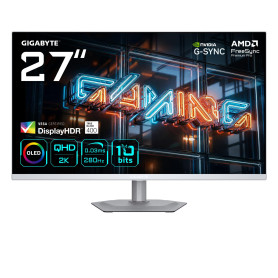 GIGABYTE MO27Q2A Ice 27” OLED 2K QHD Gaming Monitor - 2560 x 1440, 280Hz, 0.03ms, 250 CD/m², FreeSync Premium Pro, DisplayHDR Tr