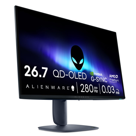 Alienware 27 Écran PC Gaming - AW2725D, QHD (2560x1440), 280Hz, QD OLED | 0.03ms, NVIDIA G-SYNC Compatible, AMD FreeSync Premium