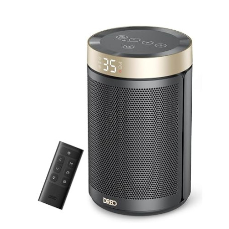 Dreo Chauffage d'appoint, Chauffage Electrique Soufflant Economique avec Thermostat, Minuterie 1-12H, Mode Éco, Chauffage Cérami