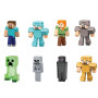 Heroes of Goo JIT Zu Minecraft Mini Actionfigures 8-Pack - Figures de Jouets Extensibles et Pliables pour Les Fans de Minecraft-