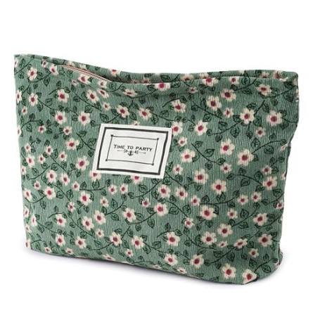 Aucuu Trousse de Toilette Voyage, Trousses de Maquillage en Toile, Cosmétiques à Glissière Portable, Sac de Organiseur Cosmétiqu