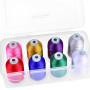 New brothread - 15 Options - 8 Bobines à Encliqueter de 1000m Chaque Polyester Machine Fil à broder avec Boîte de Stockage en Pl