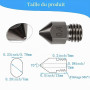 5 Pièces Acier Trempé MK8 Buses, 0,4mm Hotend Extrudeuse Nozzle pour Ender 3s 3 Pro, CR-10 Imprimante 3D 1,75mm Filament