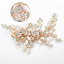 Épingle à Cheveux de Mariée, Rose Or Cristal Accessoires de Cheveux, Mariage Peigne de Cheveux de Bijoux Cheveux Perles Épingle 