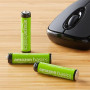 Amazon Basics Lot de 12 piles rechargeables AAA NiMH performantes, 800 mAh, 1,2 V, rechargeables 1 000 fois, préchargées