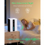 Deshumidificateur d Air Silencieux 1,8L – Déshumidificateur Electrique avec Mode Nuit Écran Éteint, 2 Vitesses + Dégivrage Auto,