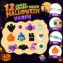 MOONTOY Cadeau Halloween Enfants, 48 Pièces Citrouilles, Squishies et Blocs | Mini Blocs Construction avec Fantômes, Cadeaux DIY