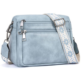 MUIIKOLA Sac à bandoulière pour femme, sac à bandoulière pour femme, sac à bandoulière en cuir, large sangle souple