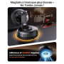 Miracase Support Telephone Voiture pour MagSafe Dernière Version Améliorée | 3600gf Aimant Puissant, 89LBS Base à Ventouse, Rota