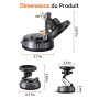 Miracase Support Telephone Voiture pour MagSafe Dernière Version Améliorée | 3600gf Aimant Puissant, 89LBS Base à Ventouse, Rota