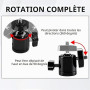 2 Pièces Mini Rotule Photo en Métal avec 1/4" Rotule de Fixation | Pivotante 360° Mini Tête Sphérique Charge Max 2kg pour Appare