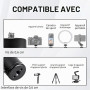 2 Pièces Mini Rotule Photo en Métal avec 1/4" Rotule de Fixation | Pivotante 360° Mini Tête Sphérique Charge Max 2kg pour Appare