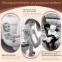 talifoca Adaptateur WC pour enfants, siège de toilette pliable portable 2 en 1 pour enfants