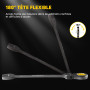 Enventor Jeu de Clés à Cliquet 14 Pièces, Tête Flexible 180°, 6–19 mm | 90 Dents, Angle de Travail 4°, Acier Cr-V avec Revêtemen