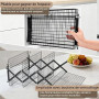 Grille de Refroidissement Pâtisserie, 4 Niveaux Grille Pâtisserie Pliable Gain de Place, Accessoire de Pâtisserie pour Gâteaux,