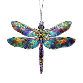 JOOTUEPO Attrape Soleil Acrylique, Décoration Libellules Effet Suncatcher, Suncatcher Decoration avec Chaîne, pour Fenêtre, Déco