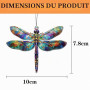JOOTUEPO Attrape Soleil Acrylique, Décoration Libellules Effet Suncatcher, Suncatcher Decoration avec Chaîne, pour Fenêtre, Déco