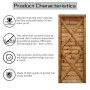 arricraft 2pcs Trompe L'oeil Décorative Sticker de Porte, Vintage en Bois | 200x80cm Autocollants Artistiques de Réfrigérateur P