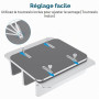 OMOTON [Version Mise à Jour Double Support Vertical pour Ordinateur Portable, Double Support pour Ordinateur Portable avec Stati