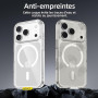 NEW'C Coque pour iPhone 17 Pro Magnétique Compatible MagSafe - Transparent | Coque + Cordon détachable, 6,3 pouces, Magnétique,