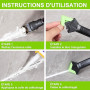 Kit 5-en-1 outil enlever joint silicone & lisseur joint silicone | 6 embouts silicone interchangeables, 4 spatules à 15 angles,