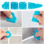 Kit 5-en-1 outil enlever joint silicone & lisseur joint silicone | 6 embouts silicone interchangeables, 4 spatules à 15 angles,