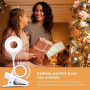 Akynite 3W Lampe de Lecture au Lit Rechargeable à Pince, Type C Charge, 5 Couleur et 5 Intensité, Lampe de Chevet Tactile sans F