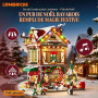 Lumibricks Vie de Ville Pub de Noël, Construction Modulaire avec Lumières LED Dynamiques, Musique de Noël et Audio Personnalisé,