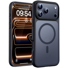 TOCOL Coque pour iPhone 17 Pro Max, Compatible avec MagSafe, Noir | Anneau Magnétique Intégré, Protection de l'objectif Amélioré
