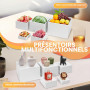 Umelee Présentoir Aperitif Buffet 6 PCS, Support Buffet en Acrylique à Fond Creux, Présentoirs pour Aliments, Desserts, Bijoux, 