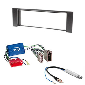 CARAV 11-006 Kit de 12 DIN Autoradio Façade d'autoradio pour A avec Adaptateur Actif pour A4 (B6) 2000-2006