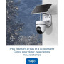 Tapo C610 Kit 2K 3MP Caméra WiFi Extérieur sans Fil avec Panneau Solaire, 360° PTZ Caméra Surveillance à Batterie 6700mAh, Détec