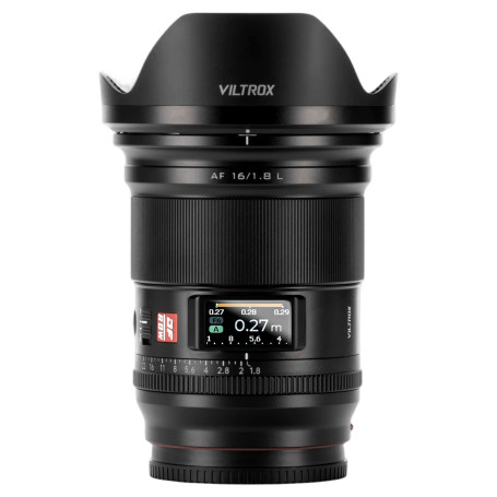 VILTROX Objectif grand angle 16 mm f/1,8 L avec écran LCD compatible avec les appareils photo à monture L Leica SL SL2 SL2-S SL3