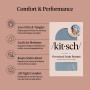 Kitsch Bonnet satin XL pour cheveux, nuit, Bleu brume | Bonnet satin cheveux pour femme, ajustable, protège les cheveux