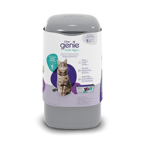 Litter Genie Easy Roll Poubelle Litière Anti-Odeurs Chat - 12 Sacs/3 Mois | Plastique recyclé 90% - Design Hermétique - 8 jours